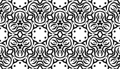 Vector seamless floral geometric pattern. Abstract stylish background. Modern graphic design.