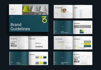 Brand Guidelines Template Design Brochure Layout Landscape