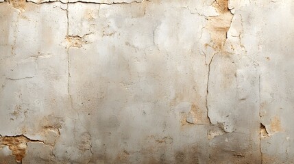 Obraz premium Detailed close up view of a textured grunge wall with a distressed aged concrete surface and a cracked peeling paint pattern The wall exhibits signs of weathering erosion and an abstract vintage