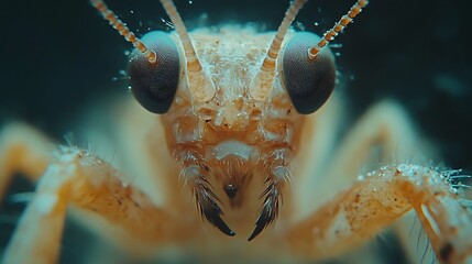 Extreme close-up of a small insect.