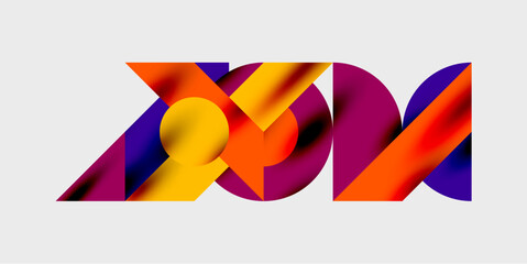 Detailed composition of circles, semicircles, and triangles with glossy effects and smooth gradients. A sleek and modern vector design for creative and tech-inspired projects