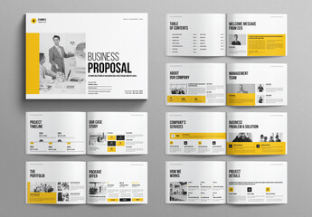 Business Proposal Template Design Layout Landscape