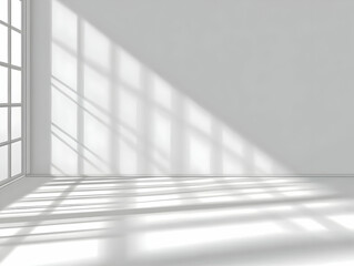 Fototapeta premium White Room Sunlight 3D Render