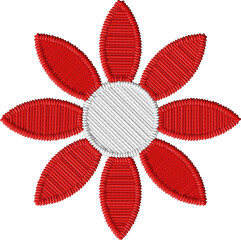 Textured Embroidery Flower Fabric Design
