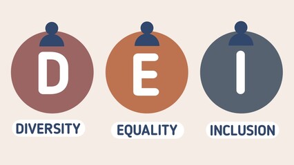 Diversity, equality and inclusion concept  banner design illustration