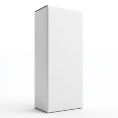 Naklejka premium Realistic white blank product packaging box mockup, isolated on transparent background, 3D rendering