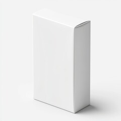 Naklejka premium Realistic white blank product packaging box mockup, isolated on transparent background, 3D rendering