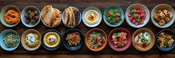 A Vibrant Collage of Traditional Middle Eastern Dishes and Flavors.