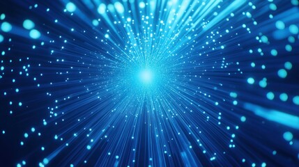 Fototapeta premium Abstract Blue Light Explosion