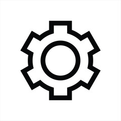 Black and white gear icon design template Vector