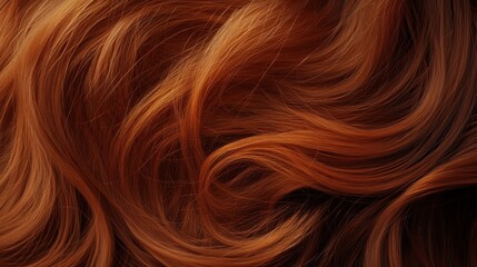 Naklejka premium Luxurious Red Hair Texture Background.