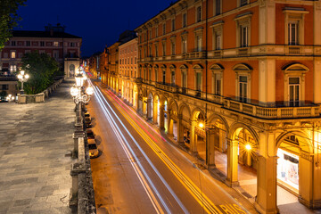 Fototapeta premium view of the street of the city