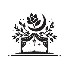 Creative Wedding Ornament Design Vector Illustration