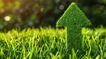 Naklejka premium Green Arrow of Growth