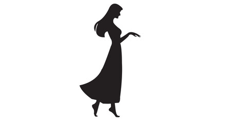 Bride and groom couple silhouettes. Woman in a bridal wedding dress
