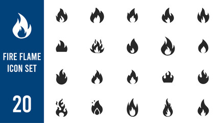 Fire Flame Icon Set