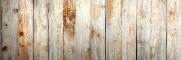 Fototapeta premium Closeup of a worn weathered wooden plank surface providing a textured background or backdrop for rustic vintage or natural themed designs websites and branding The wood grain knots