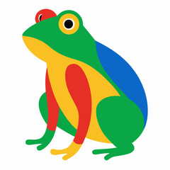 frog on a white background
