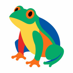 frog on a white background