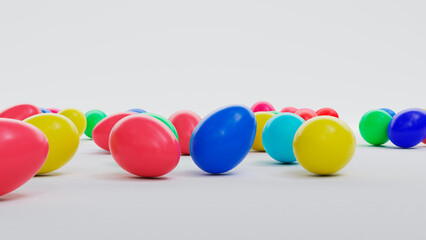 White eggs and egg yolk on the yellow background. Egg yolk in egg shell, cracked egg white isolated on orange background