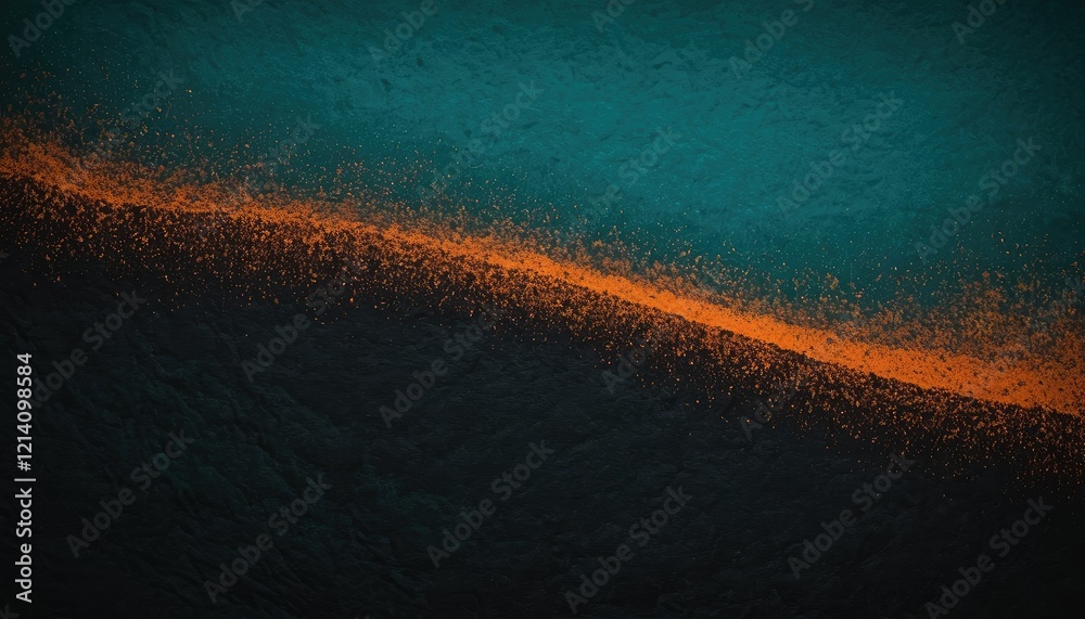 Poster 3d render of a network communications with flowing cyber particles 3