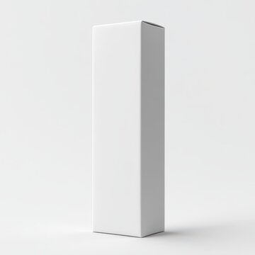 Realistic White box with tube mockup of toothpaste package mockup, isolated on transparent background, 3D rendering, front view