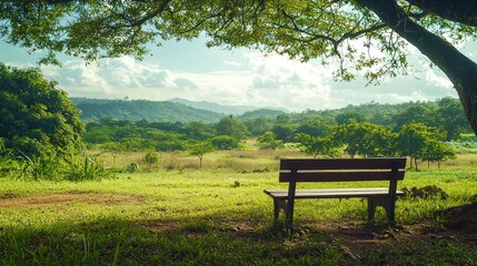 An outdoor view of a serene landscape, representing the calm and spiritual peace of Sabbath rest