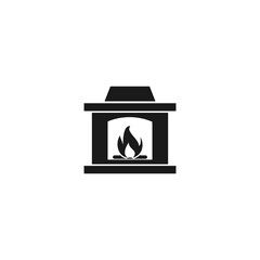  Fireplace icon simple sign. Fireplace icon  modern symbol for graphic and web design isolated on white background.