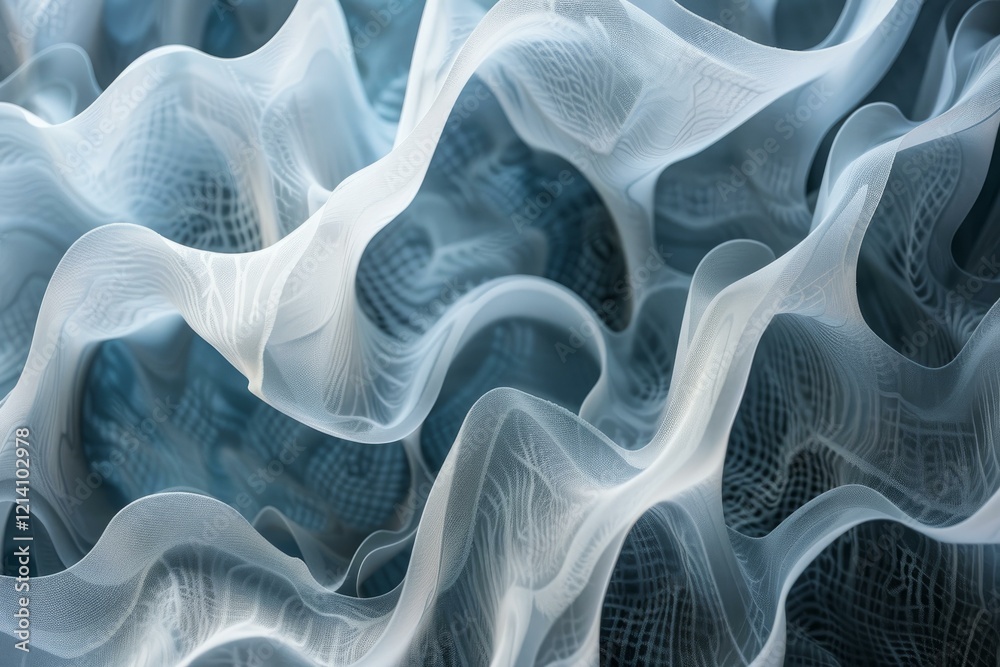 Poster abstract background forming a wavy pattern with depth of field, useful as web banner or header