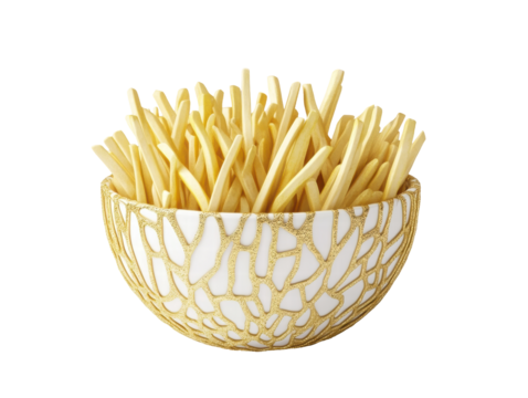 Isolated Bowl of French Fries