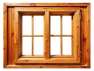 Wooden Window Frame - Detailed, High-Resolution, Bright, Artistic