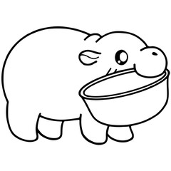 Baby hippo cartoon 