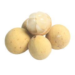 Ripe langsat fruit, isolated image on transparent background