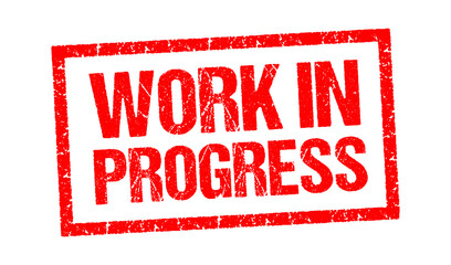 Work in progress red stamp