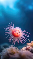 Vibrant Deep Ocean Fish with Bright Colors Swimming in Serene Ocean Environment