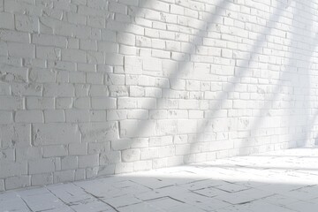 Vibrant Image of a White Brick Wall with a White Brick Wall and a White Brick Wall