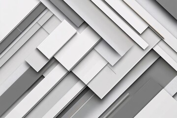 Abstract geometric design with gray and white shapes creating a modern and clean background