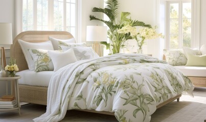 Luxurious Bedroom, Comfortable King Size Bed, premium cotton bed sheets, Residential hotel Interior