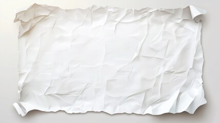 Obraz premium Crumpled White Paper Texture Background.