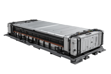 Advanced Electric Vehicle Battery Pack System Isolated on transparent Background