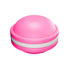 a 3d rendered illustration of pink macaron