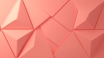 Obraz premium Abstract geometric patterns in soft coral tones showcasing texture and dimensionality in a modern design aesthetic