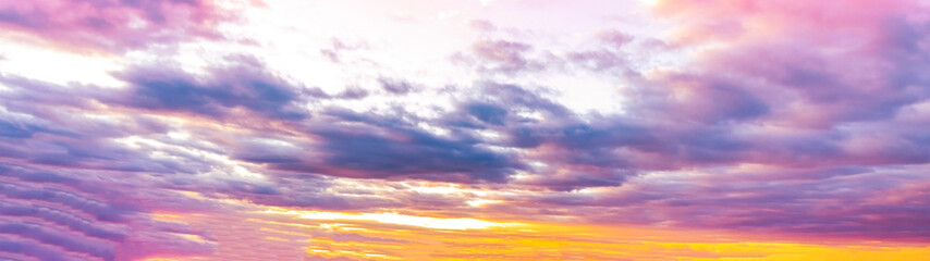 Sunset  Sky on the beach with Twilight in the Evening as the colors of Sunset Horizon scene
