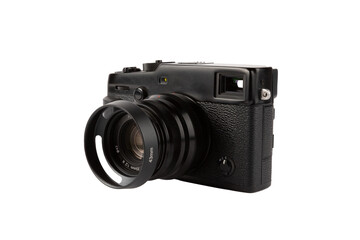 Telemetric digital photo camera isolated on white background cutout