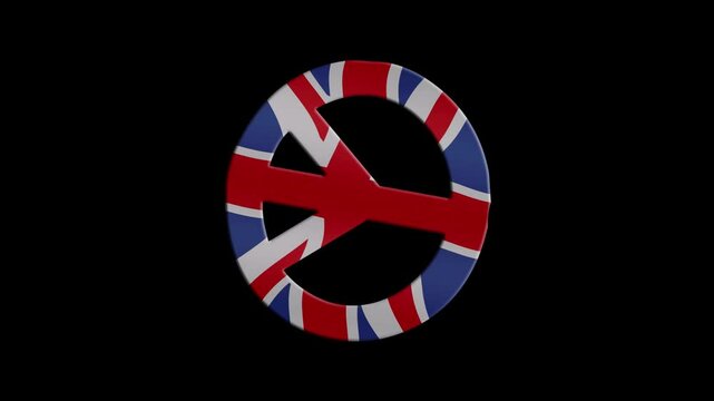 Peace sign with Union Jack flag / no nuclear.