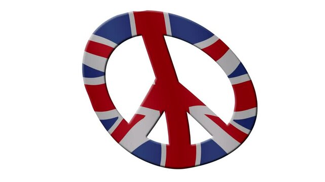 Peace sign with Union Jack flag / no nuclear.