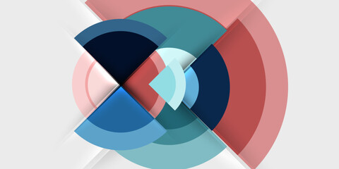 Obraz premium Techno circles and semi circles. Vector Illustration For Wallpaper, Banner, Background, Card, Book Illustration, landing page