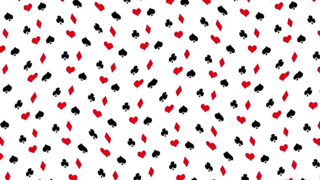 Flashing playing card symbols