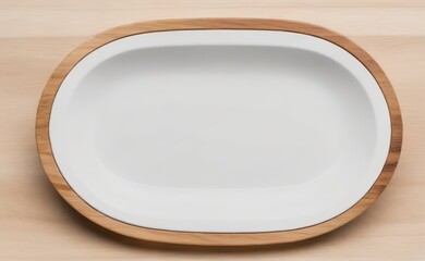 A smooth, organic-shaped wooden bowl rests on a clean white background.