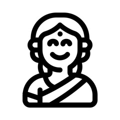 bhikkhuni line icon, perfect for uiux website and mobile apps projects